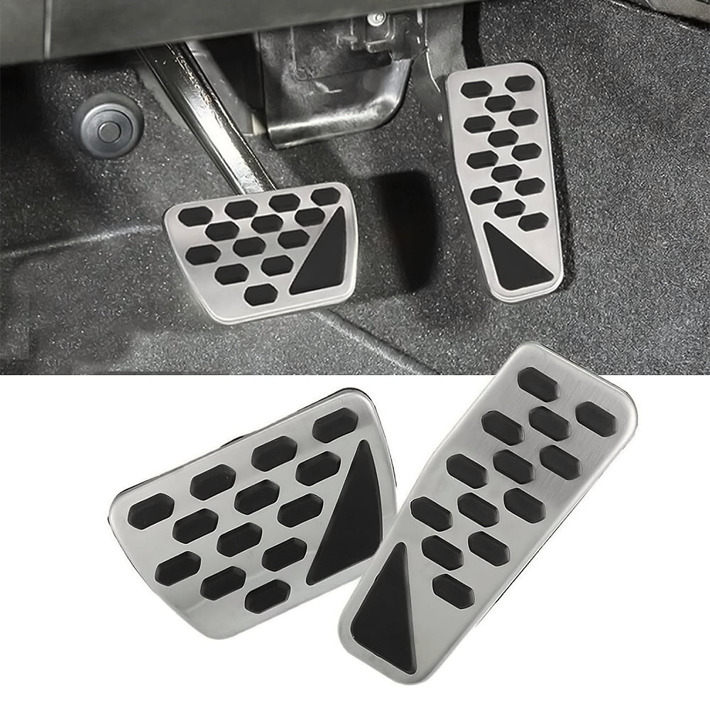 Jeep 2018-2024 Wrangler JL/JLU,2020-2024 Gladiator JT Anti-Slip Aluminum Brake Gas Pedal Pads - 2PCS