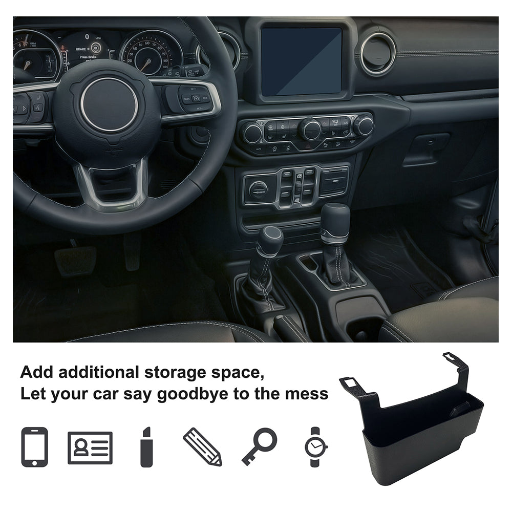 JEEP Wrangler JL/JLU and JEEP Gladiator JT Truck 2018 -2024 Center Console Hanging Box - Black (Not for JK/JKU)