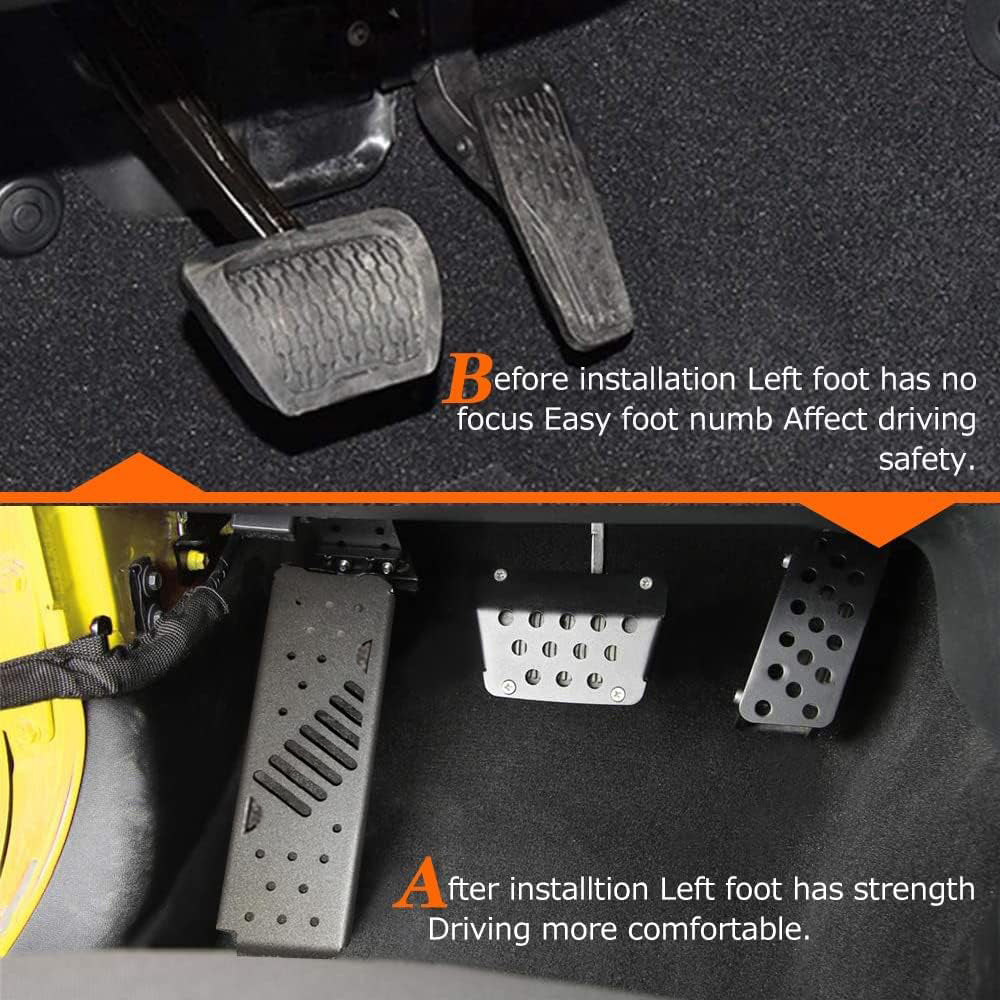 Jeep Wrangler JL/Gladiator JT 2018-2023 Foot Rest Kick Dead Pedal Left Side (NOT Fit for 4xe Model)