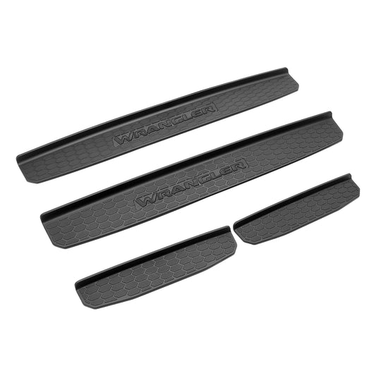 Jeep Wrangler JL JLU 2018-2022 & Gladiator JT 2020-2022 Door Sill Guards Protectors (4 PACK)