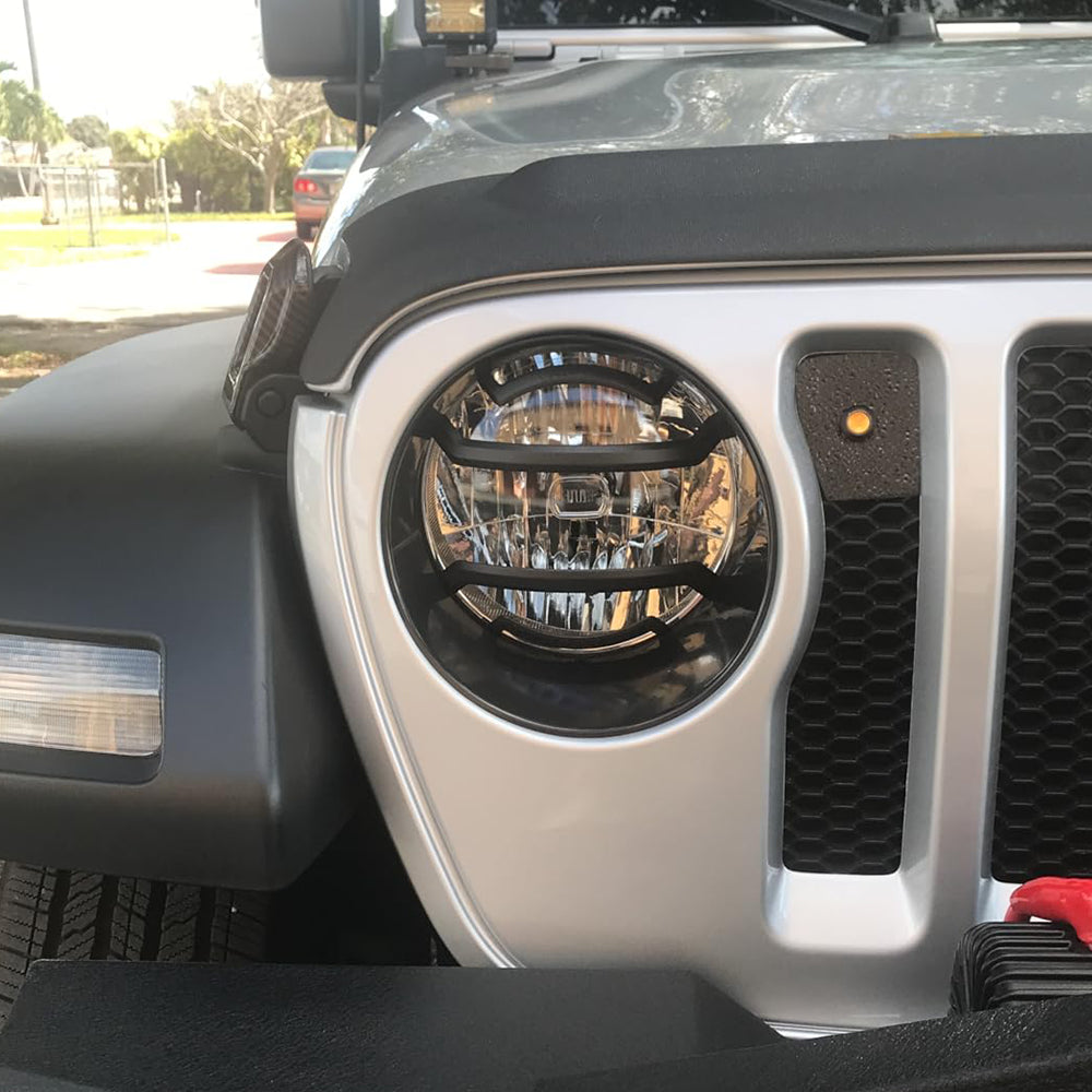 Jeep Wrangler JL/Jeep Gladiator JT 2018-2024,1 Pair Elite Headlight Guards