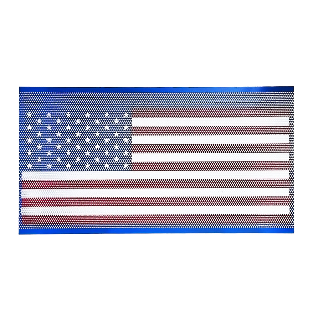 2018-2024 Jeep JL Wrangler & Gladiator JT,US Flag Front Grille Insert Mesh Bug Screen Deflector - US Flag