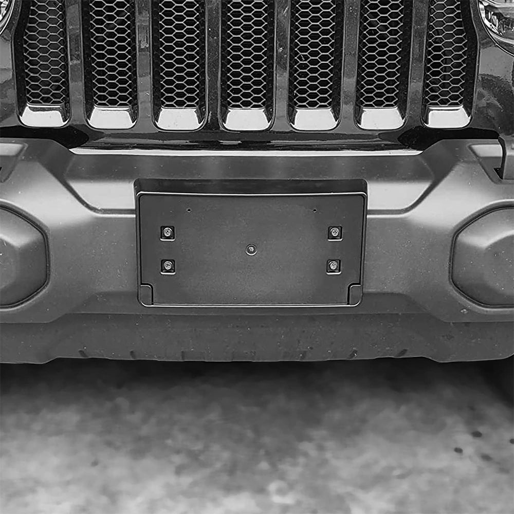 Jeep Wrangler JL JLU & Gladiator JT 2018-2024 Front License Plate Mounting Bracket Frame -