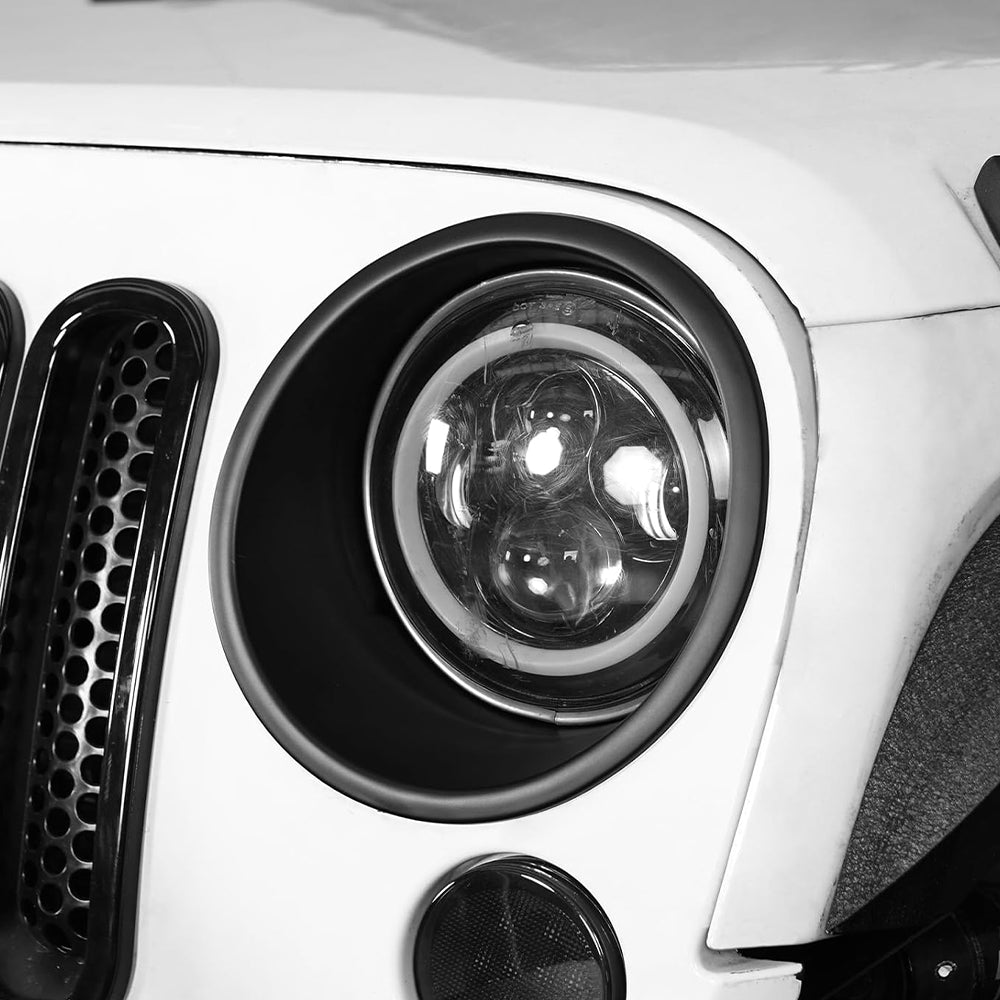 Jeep Wrangler JL Gladiator Unlimited 2018-2024, Front Light Headlight Cover - 1 Pair