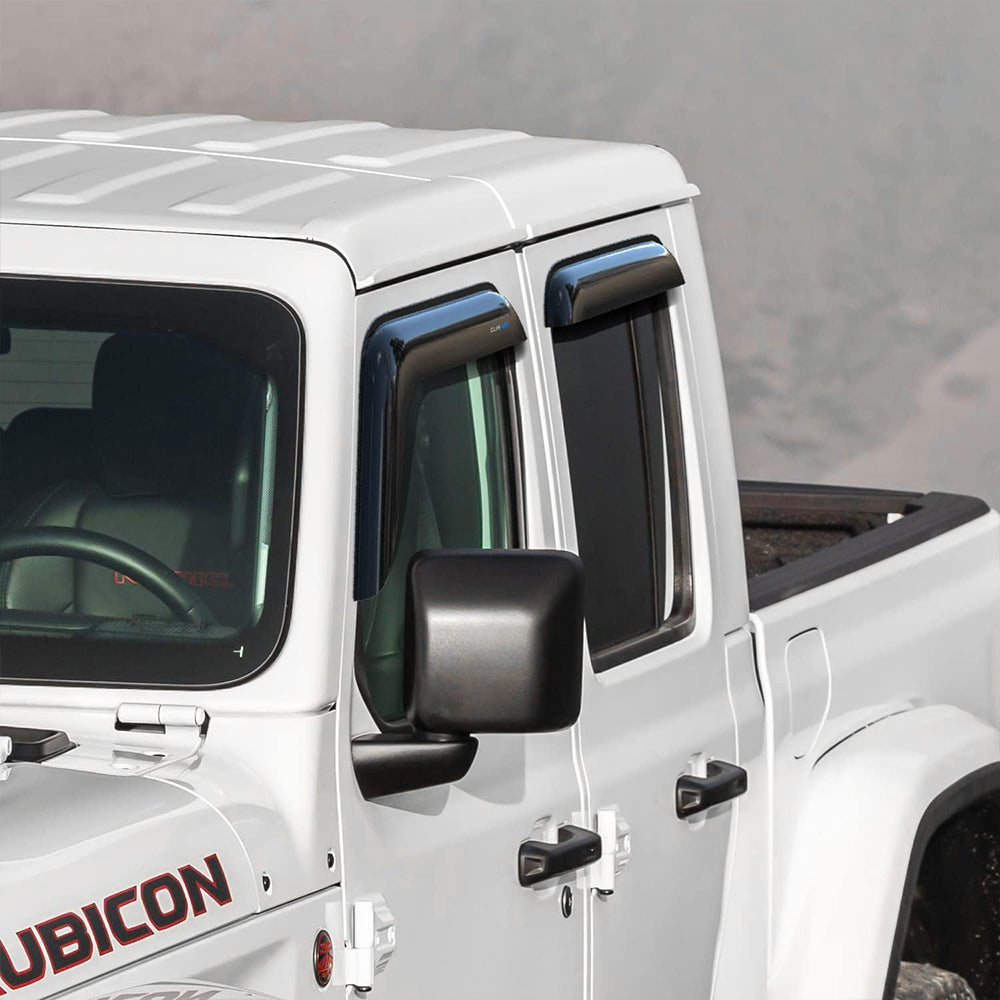 Jeep Wrangler 2018-2024 JL/Jeep Gladiator 2020-2024 and Jeep Cherokee 2014-2023, Jeep Renegade 2015-2024,Window Deflectors, Vent Window Visors - 4 Pieces